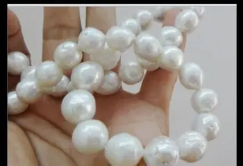 

elegant 11-12mm natural white pearl necklace 18inch