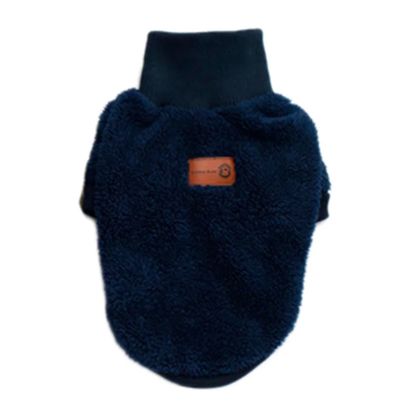 Soft Comfortable Pet Cat Clothes for Winter Leisure Pure Color Kitten Coat Fleece Sweater for Small Dogs Cats Doggy Apparel