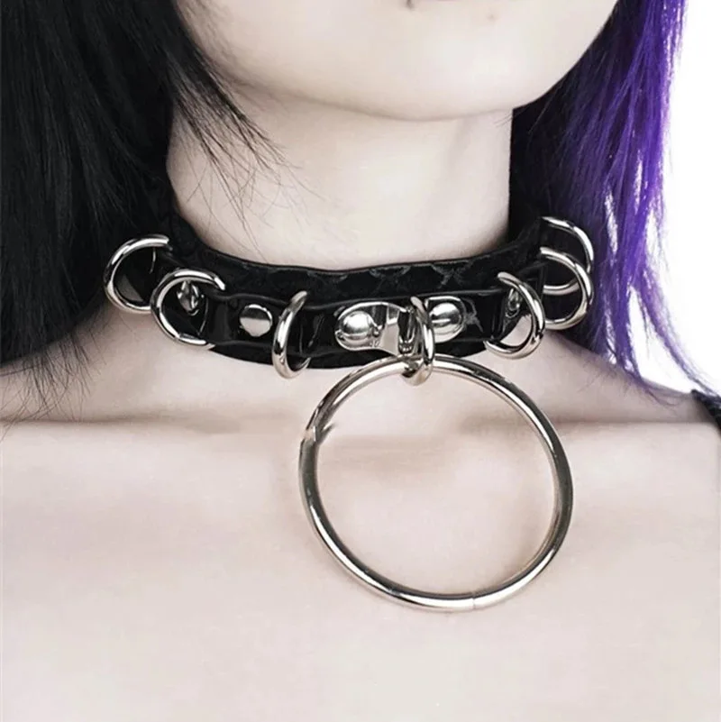 Necklace Harness Cage ring Gothic Goth Choker Gothic choker 