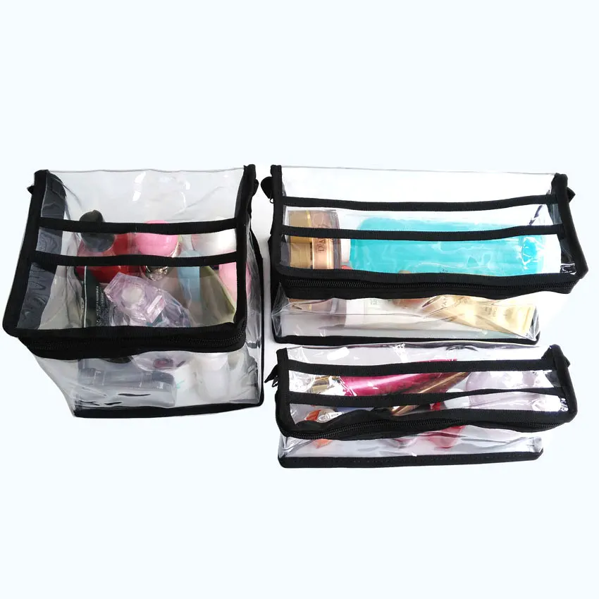 Us 9 Free Shipping Professional Whole Transpa Plastic Cosmetic Makeup Bag With Zipper And Handle Clear Waterproof Travel In Us 9 Free Shipping Professional Whole Transpa Plastic Cosmetic Makeup Bag With Zipper And Handle Clear Waterproof Travel In