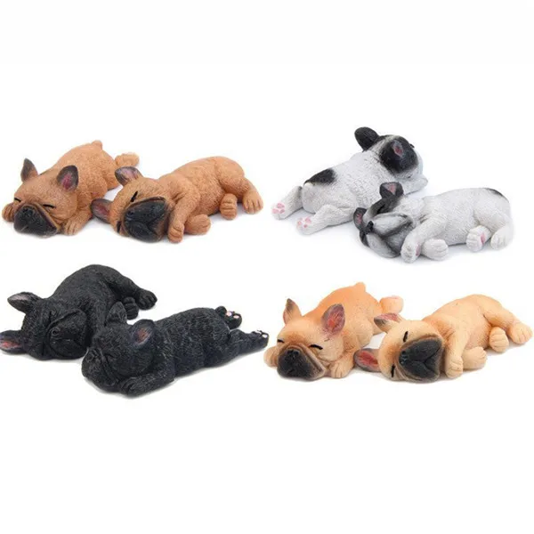 French Bull Dog Sleeping Lazy Pets Fridge Magnets PVC Figures Toys Car Home Office Decoration Gifts - S 8