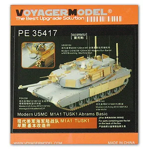 Kit de Gravação de Metal Hobby-modelo Voyager Modelo Abrams Main War Tank Atualizado Knl Pe35417 1 war tank atualizado, kit de gravação de metal