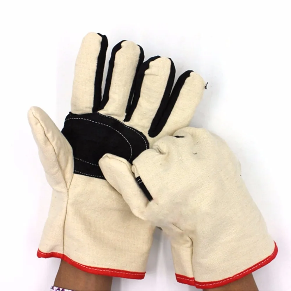 Дышащие противоскользящие износостойкие перчатки холст работы утолщенный прочный труда перчатки для механической нагрузки АЗС