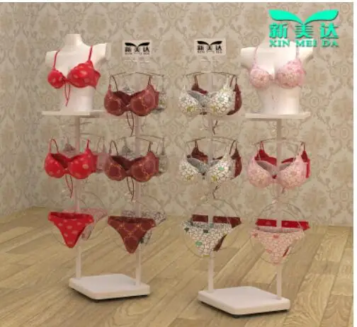 

Underwear shelves wooden paint iron stainless steel model bra underwear rack landing in the island frame underwear display