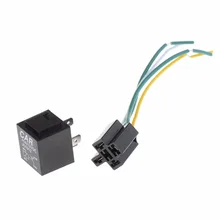 

1Pc 12V 12Volt 40A Auto Automotive Relay Socket 40 Amp 4 Pin Relay & Wires