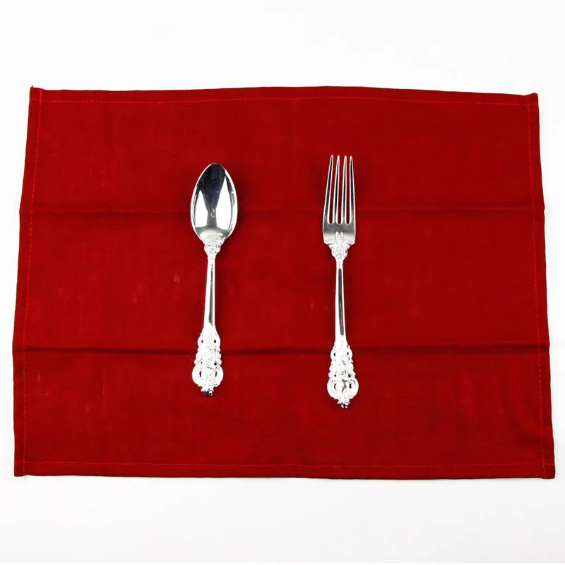 

6pcs/lot Solid Dinner Placemat Table Mat Insulation Pad Cup Pads Coasters Table Decor Cloth Mats Non-slip Mat Mantel 2 Size