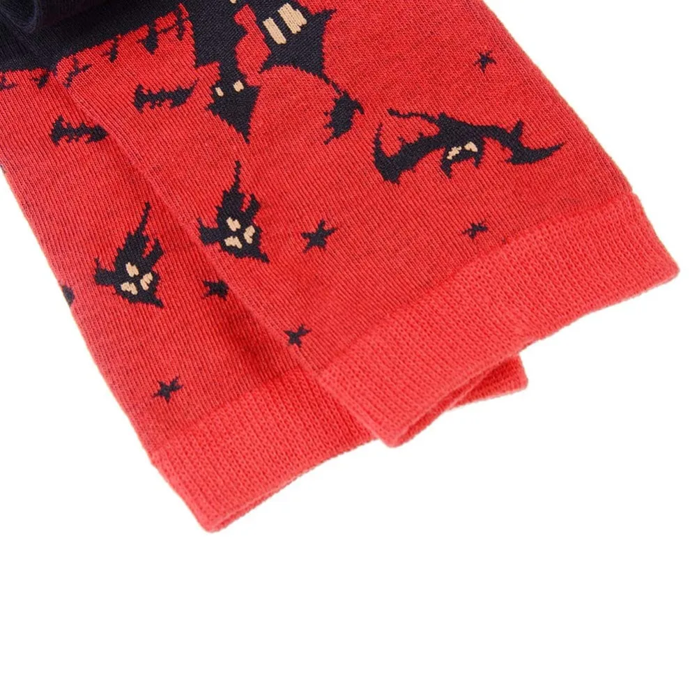 5 пар/партия подарок на Хэллоуин носки для Для женщин Для мужчин унисекс 3D мультфильм пару носков зима-осень Mid носки без пятки летучая мышь