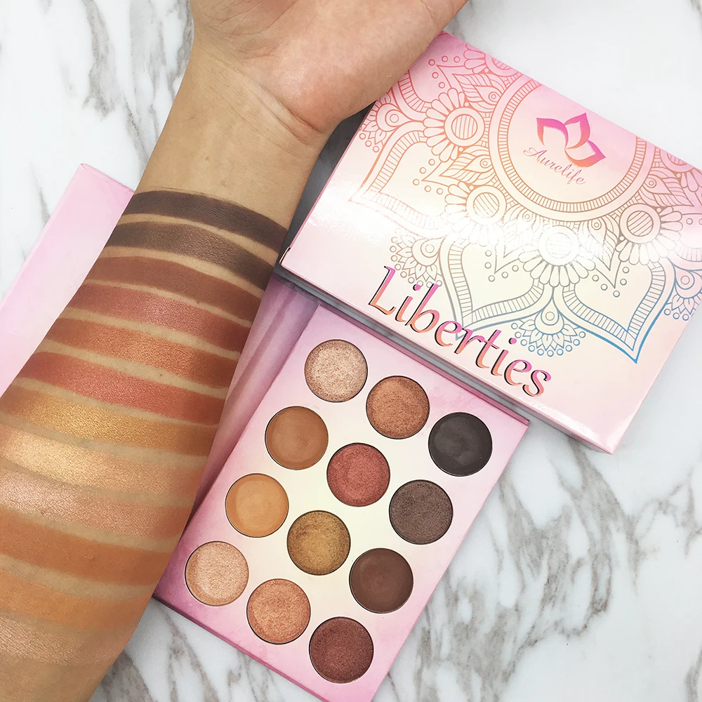 

NEW Aurelife Liberties Pressed Powder Too matte Shadow Palette Matte & Shimmer faced Earth neutral eye shadow Palette eyeshadow