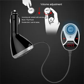 

Car MP3 Player Bluetooth FM Transmitter Handsfree Car Kit MP3 Music Player Radio with 2 USB Charger M8617