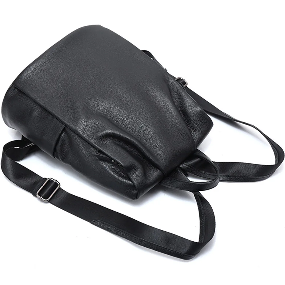 Zency Anti-theft Women Backpack 100% Genuine Leather Black Travel Bag Big Schoolbag For Girls Fashi