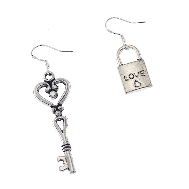 Stunning EMT Heart Pendant Dangle Silver Earrings.