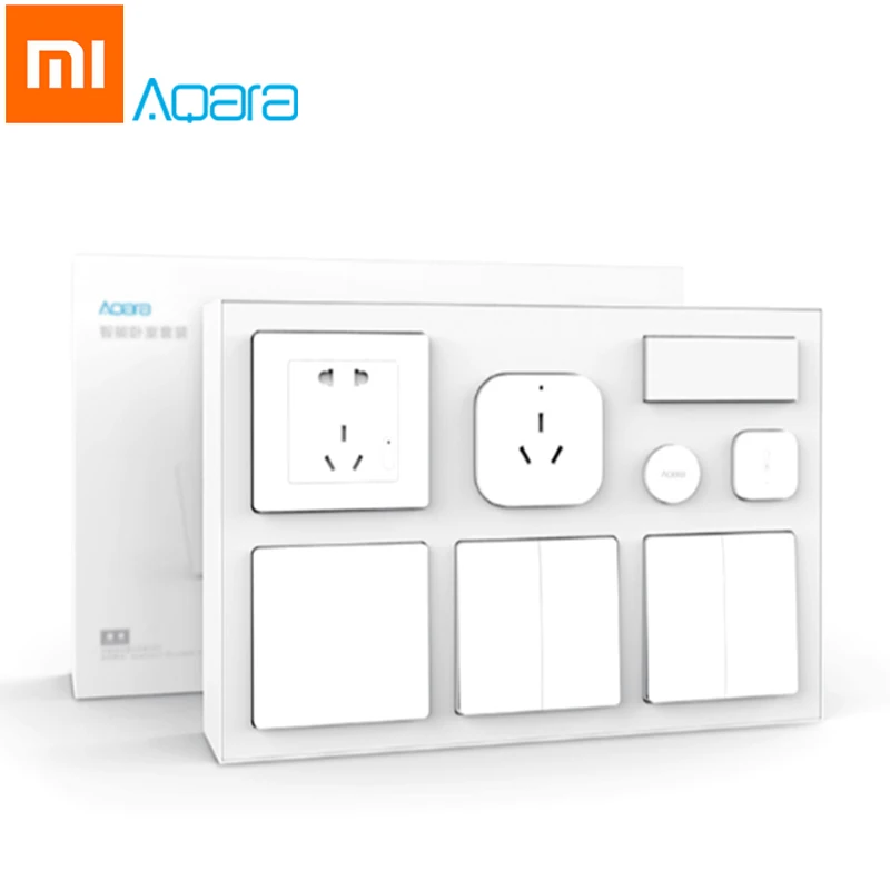 

Original Xiaomi Aqara Mijia Smart Air Conditioner Mate Body Temperature Humidity Sensor Wall Socket Switch 2pcs Wireless Switch