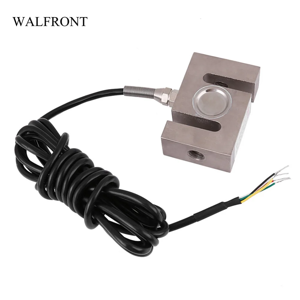 

WALFRONT Alloy Steel S Type Pull Pressure Sensor Waterproof High Accuracy Beam Weighting Sensors 500kg With Cable for Mixing