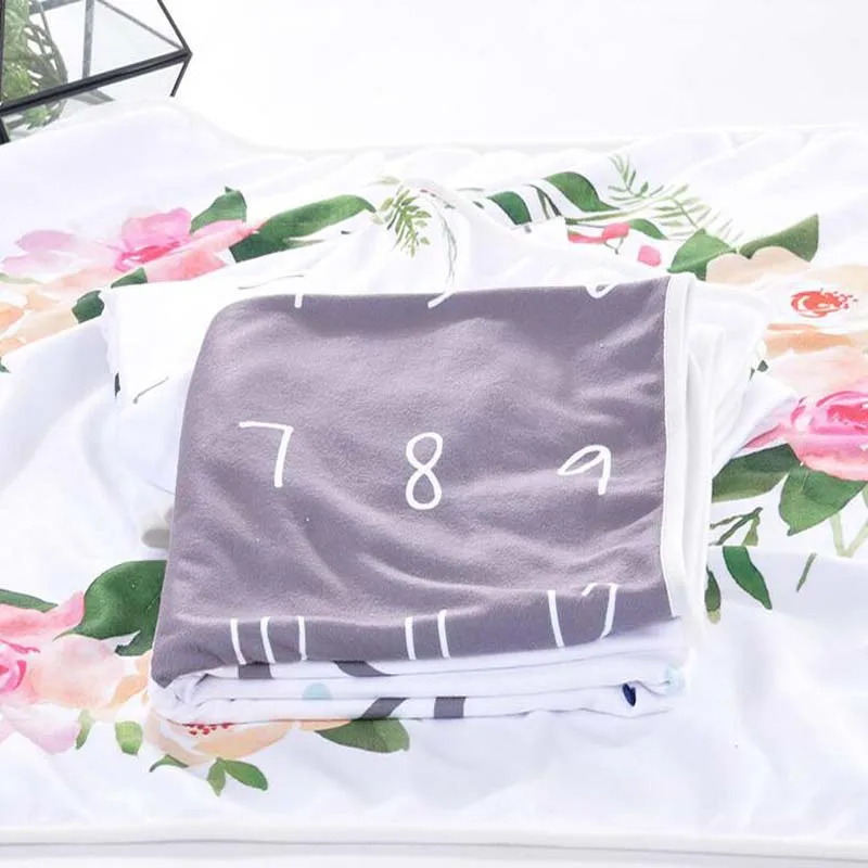 Прямоугольное одеяло-Ростомер для новорожденного ребенка/ребенка, подарок для мальчика, одеяло для фотосъемки 76X102 см