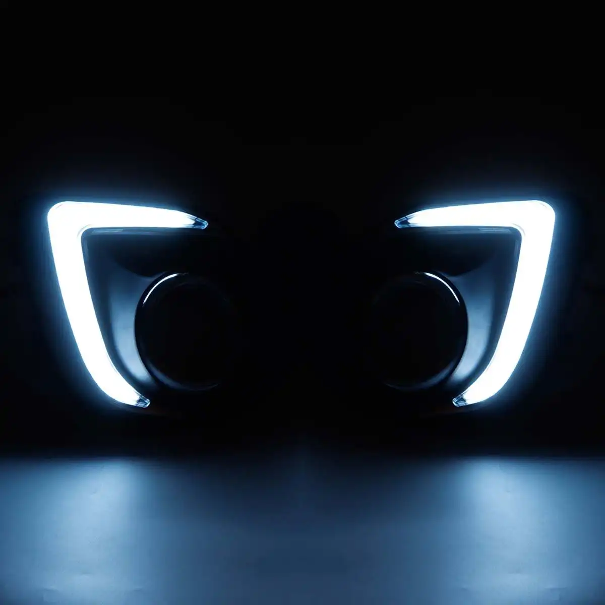 Led Drl For Mitsubishi ASX RVR 2013 Daytime Running Light Front Bumper Driving Fog Lamp Daylight Headlight White