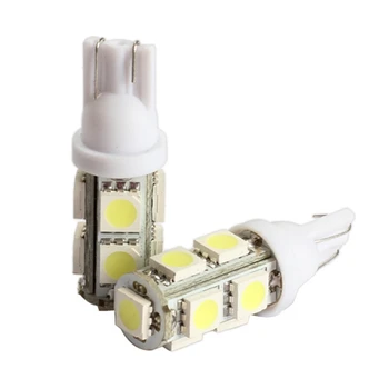 

2Pcs Auto Car Led Light 194 168 W5W T10 9SMD 5050 LED Automobiles Tail Turn Signal Side Marker Light-emitting Diode Lamp Bulb