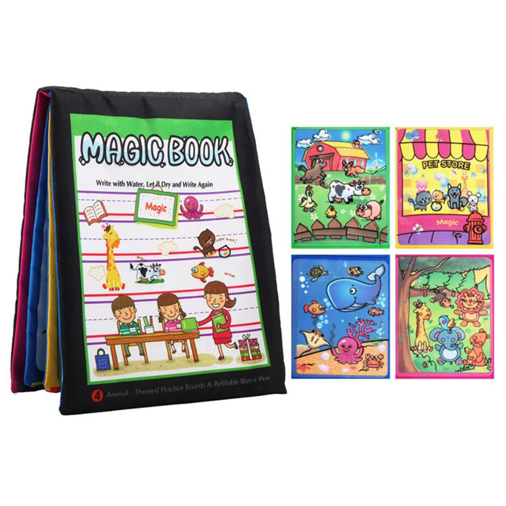 

Baby Toys Soft Comfort Cloth Book Educational 3D Graffiti Drawing Water Canvas Cloth Book Puzzle Toy Newborn Baby Toy 0-12 month