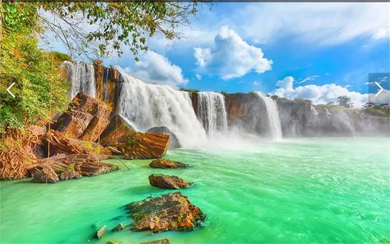 3d Wallpaper2017 Custom Muralphoto Wallpaperhd Green Waterfall