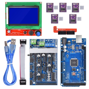 

Ramps 1.6 Motherboard Kits Upgrade Ramps 1.4 Ramps 1.5 +A4988 DRV8825 Stepper Motor Driver+Mega 2560 R3 Reprap Mendel+12864 LCD