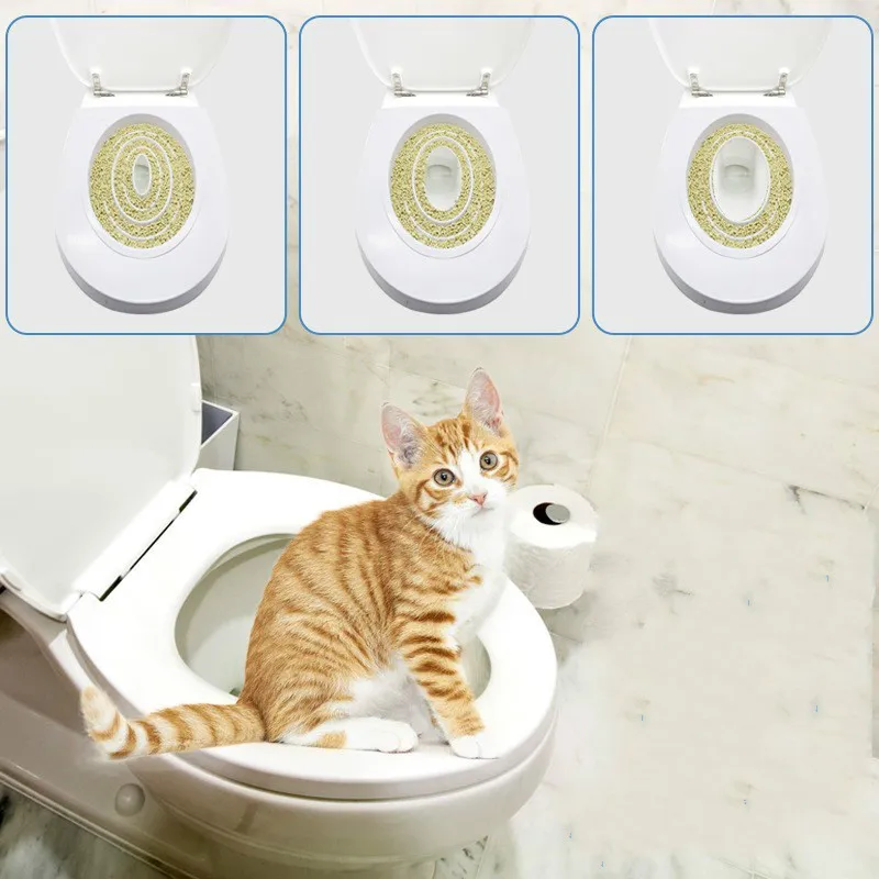 

Cat Toilet Training Seat Litter Tray Professional Pet Litter Cleaning Litter Lavatory Box Cats Training Cat-toilet-training-kit
