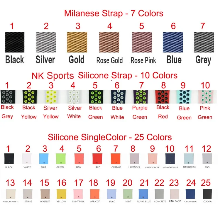 

Smochm Colorful Replacement Watch Band for Apple Watch 38mm 42mm Series 1 / 2 / 3 and IWO 3/ 4/ 5 Smart Watch 42mm
