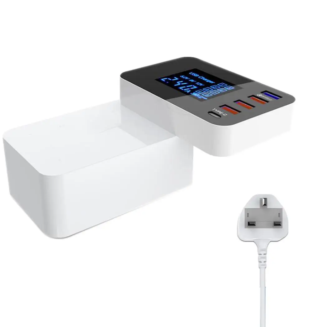 Быстрая смарт-зарядка со светодиодным дисплеем несколько USB QC3.0 адаптер питания