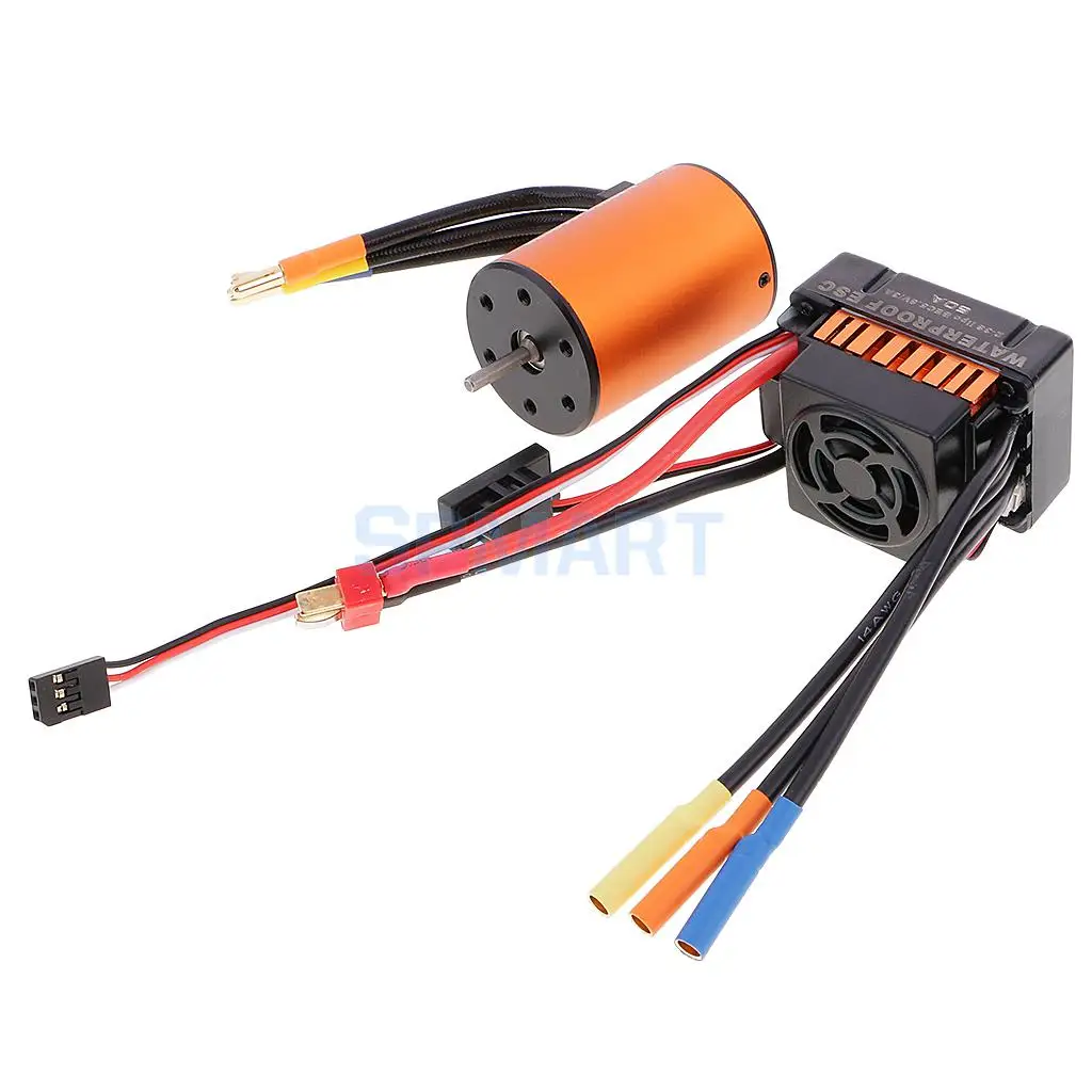 

Waterproof 3650 4300KV Brushless Motor+60A ESC Combo Set for 1/10 RC Car Truck Crawler