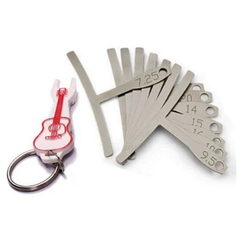 

SEWS-Stainless Steel Guitar Radius Gauges Set of 9 for Luthier Tools Silver