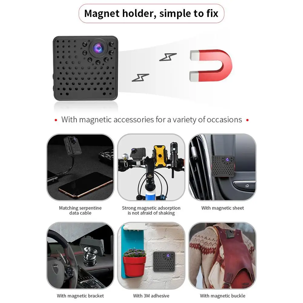HDQ19 беспроводная Wifi мини камера IP Домашняя безопасность HD 1080P DVR ночного видения