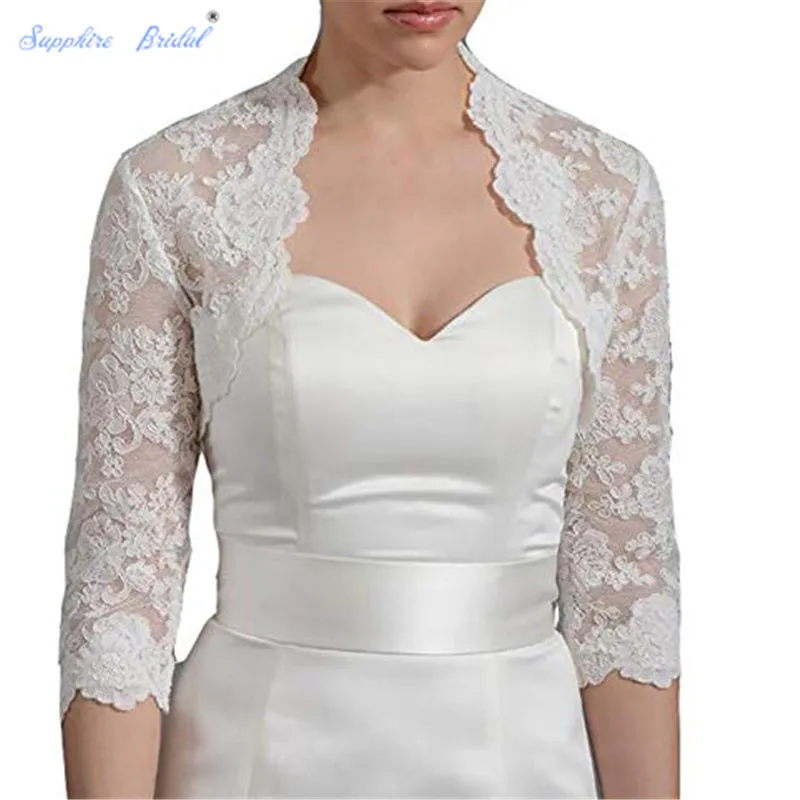 

Sapphire Bridal Vestido De Festa Women's Lace Wraps Wedding Bridal Bolero Jacket Long Sleeve
