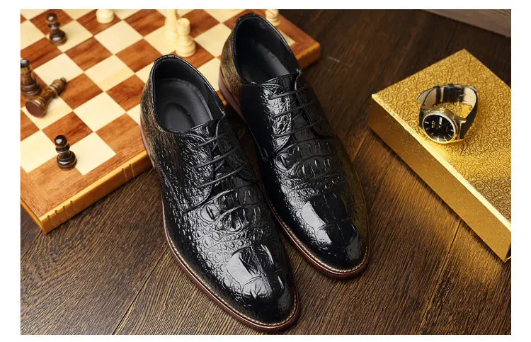 Брендовая мужская обувь из натуральной кожи с узором «крокодиловая кожа», ручная работа, повседневная обувь на плоской подошве, мужские