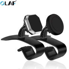 OLAF Universal Magnetic Car Phone Holder 360 Degree Rotation Car Dashborad Holder Clamp Clip Stand For iPhone Mobile Phone GPS