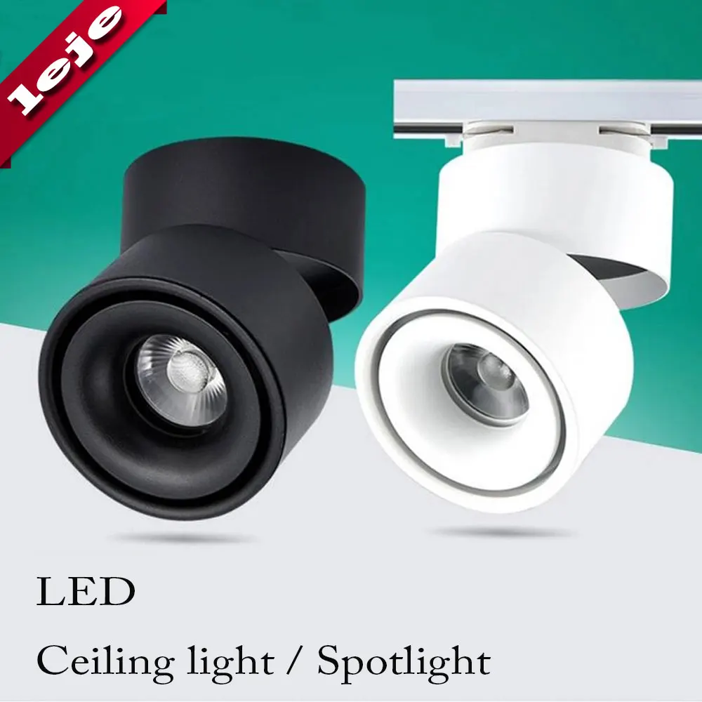 

Foldable LED Ceiling light spot Angle adjustment Track lamps 10W No opening Ceiling lamps for kitchen,balcony,library,bathroom