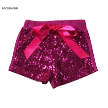 Одежда для малышей для девочек галстук-бабочка с блестками шорты Детские вечерние пляжные Повседневное летние шорты для маленьких девочек милые леггинсы одежда От 6 месяцев до 5 лет