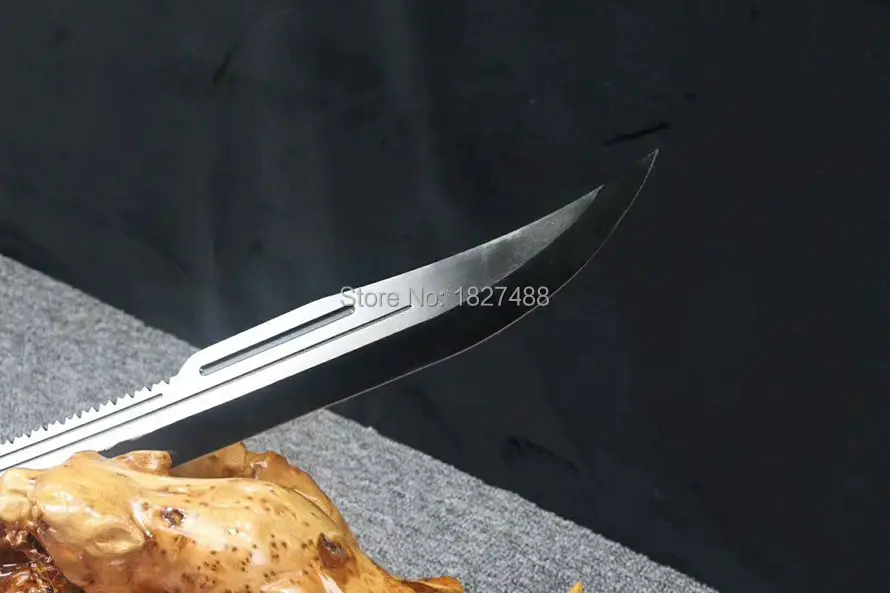 Ручная ковка прочный магнитный острый нож наружный дао меч/кожаный футляр|hand
