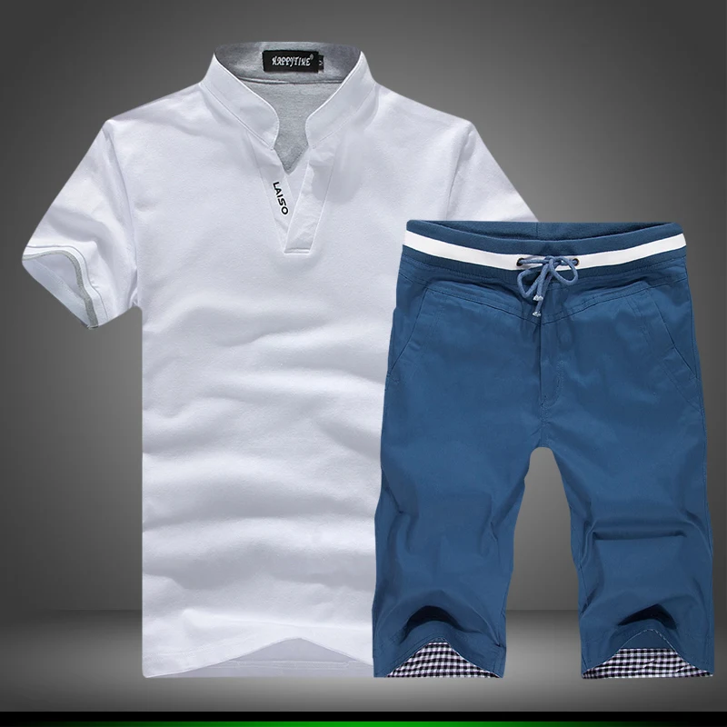 

21 color fashion male Summer slim v-neck leisure short sleeve T-shirt/Men high-grade summer Short sleeve suits/t-shirts