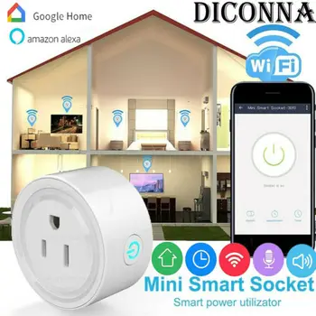 

US Plug WIFI Smart Power Socket Wireless Time APP Control for Home DIY