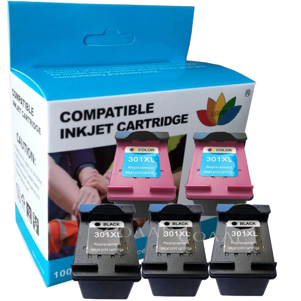 

2x Compatible hp 301 XL Refilled Ink Cartridge For HP 2510 3510 D1010 1510 2540 4500 1050 2050 2050s 4502 4504 4505 printer