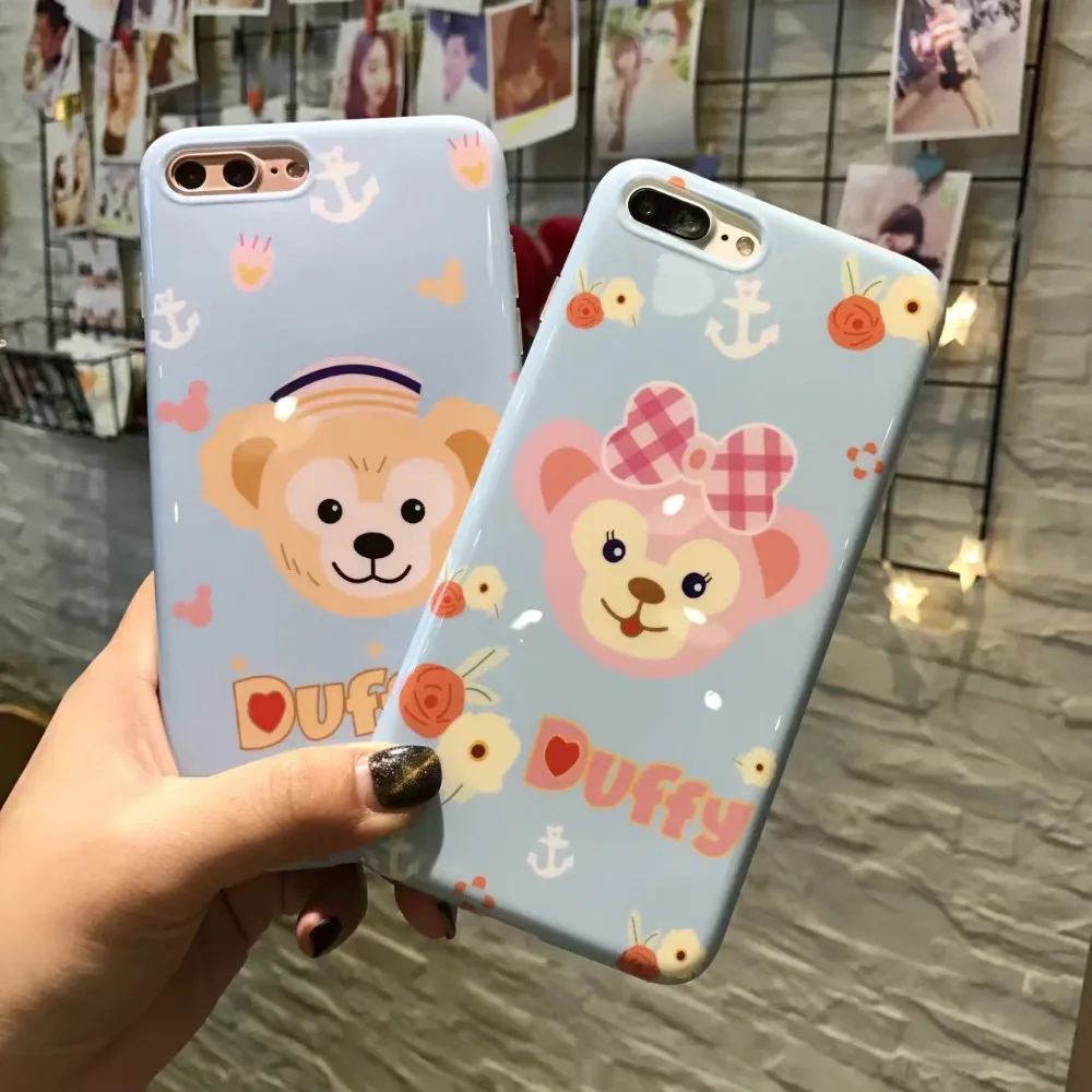 20 штук) DHL Для iPhone X 8 8 плюс 7 7 Plus 6S плюс 6S чехол+ закаленное Стекло Экран милые даффи обезьяна случаях TPU крышка