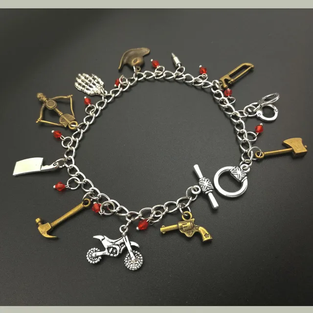 the walking dead tv inspirational charm bracelet fandom jewelry