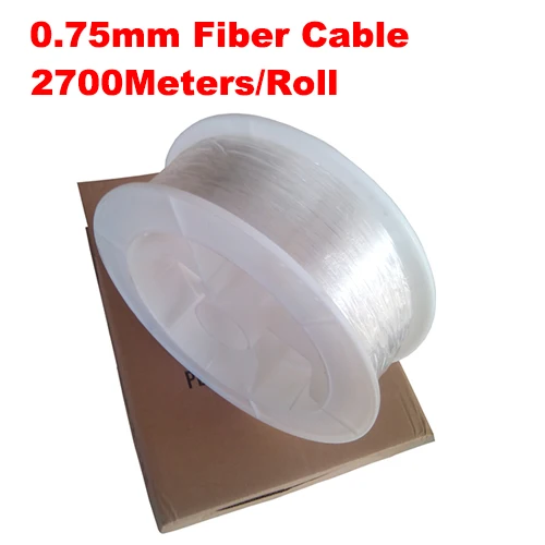 

0.75mm diameter 2700m/roll PMMA Fiber Optic Cable Starry Sky Car End Glow Optic Fiber Light Cable for Decoration Lighting