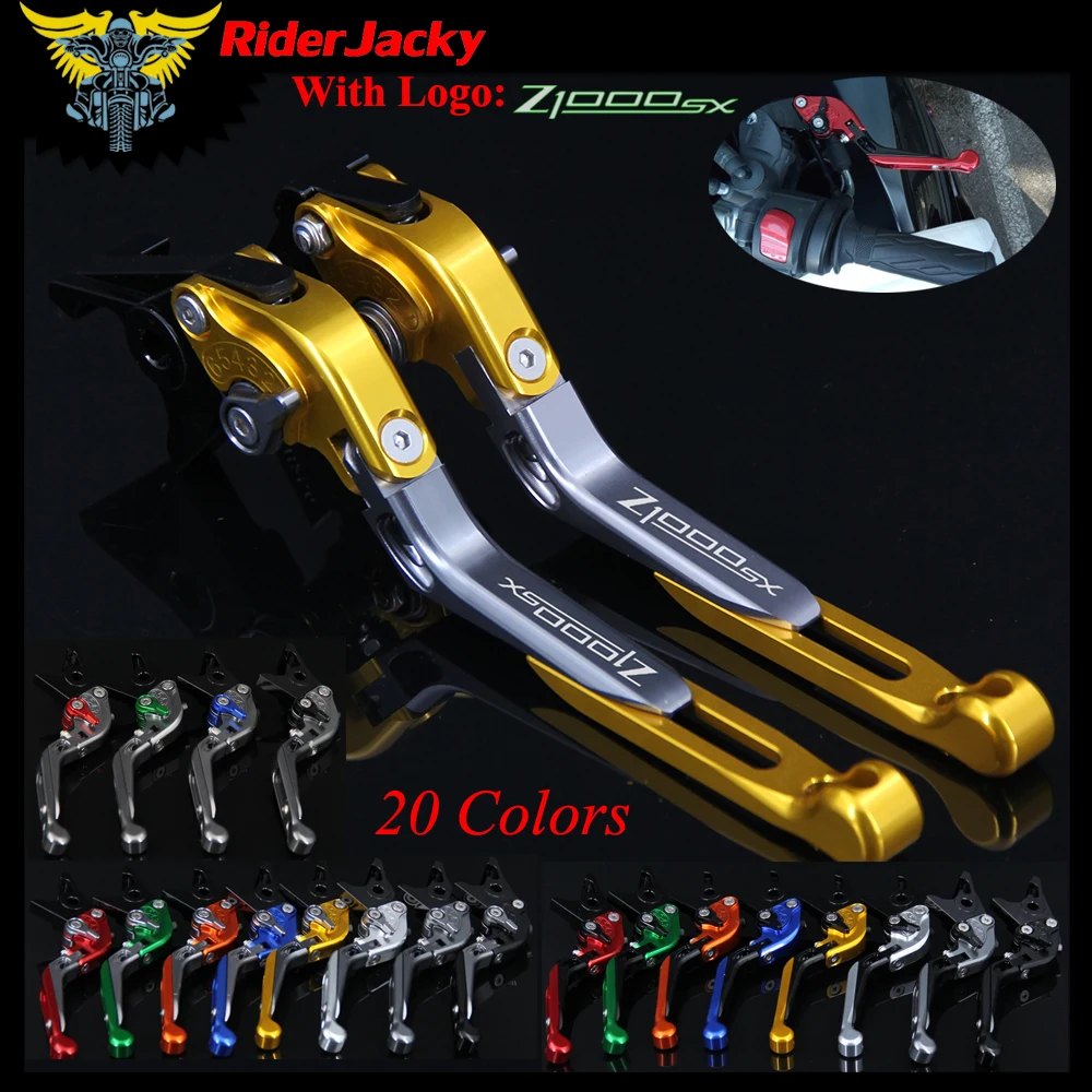 RiderJacky логотип "Z1000SX" Мотоцикл с ЧПУ Рычаги Тормозная система сцепления для Kawasaki Z1000 SX Z1000SX/NINJA 1000/Tourer- 17 18