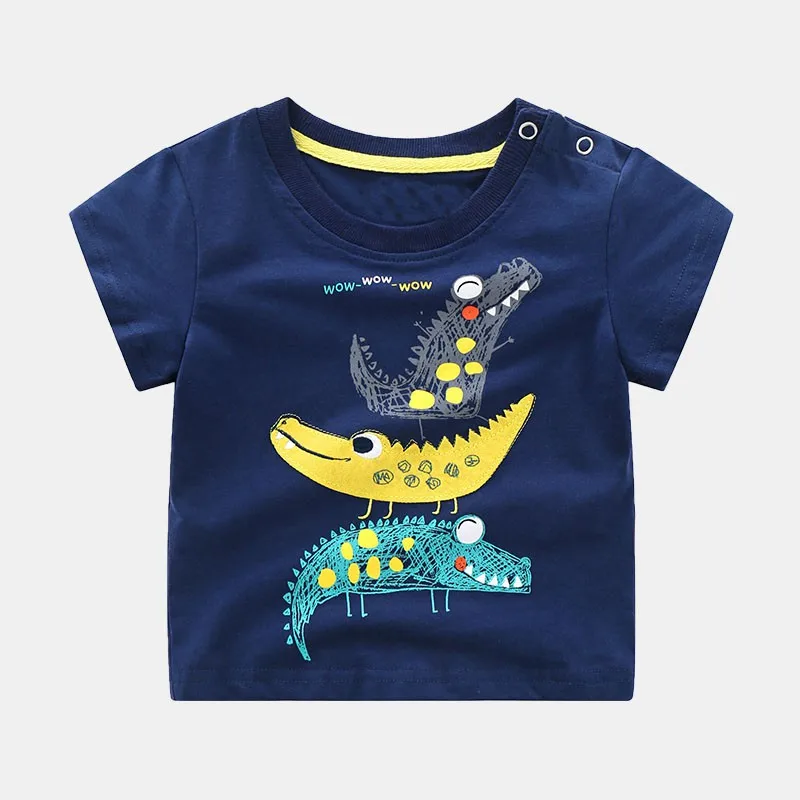 CROAL CHERIE 90-130cm Cute Dinosaur Summer Children's Clothing Sets Baby Boys Clothes Suits Cotton Suits Kids T-shirts + Pants  (24) - 