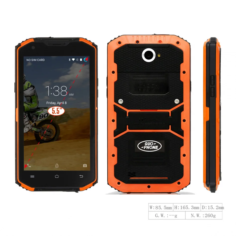 Phone Waterproof Phones Android online get cheap waterproof phones android aliexpress com 4500mah new guophone v13 ip68 shockproof smartphone 4g 5 5quot 1 mtk6735 2gb ram