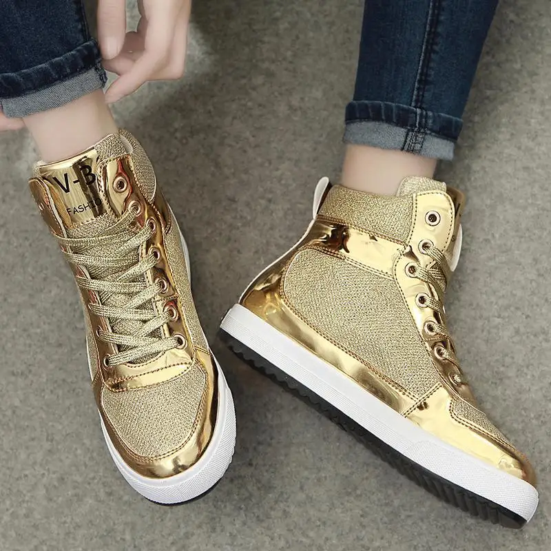 2021 new womens crystal patent leather with glitter canvas 