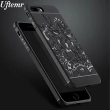 Uftemr полный защитный чехол для телефона для iPhone 6, 6s, 7, 8 Plus, 3D Мягкий силиконовый чехол с драконом для iPhone 7, чехол 5, 5S, SE, 6s