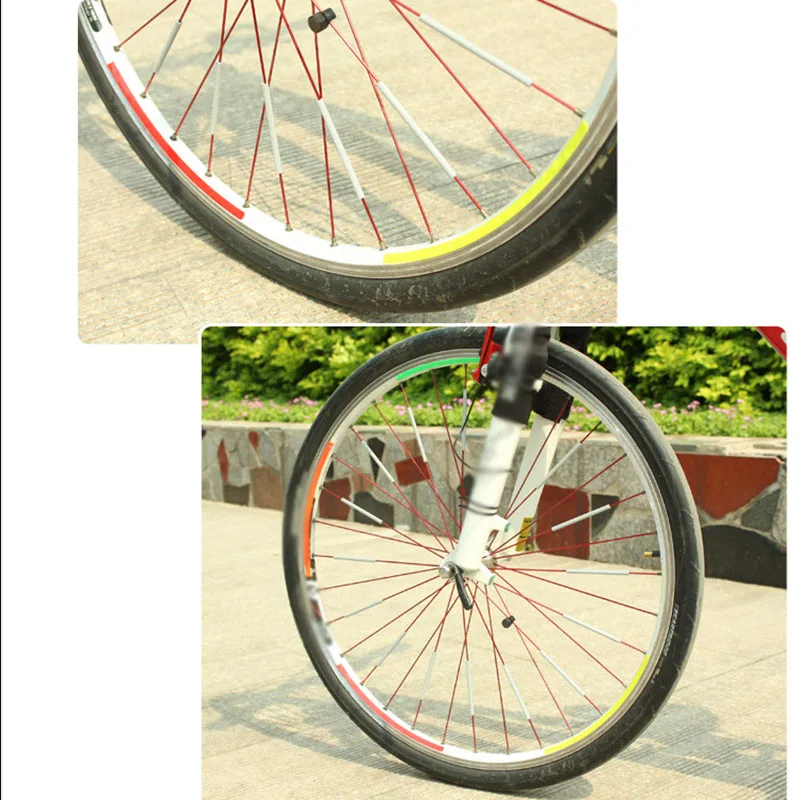 Bike Spoke Reflectors 12pcs DIY Bicycle Wheel Rim Reflective Spoke Reflector Mountain Bike Night Warn Bicycle Wheel Spoke Reflectors