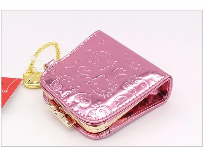 Модный милый кошелек для монет hello kitty кошелек для младенцев мультяшный женский кошелек для мелочи Высокое качество pu розовый мини-кошелек на застежке