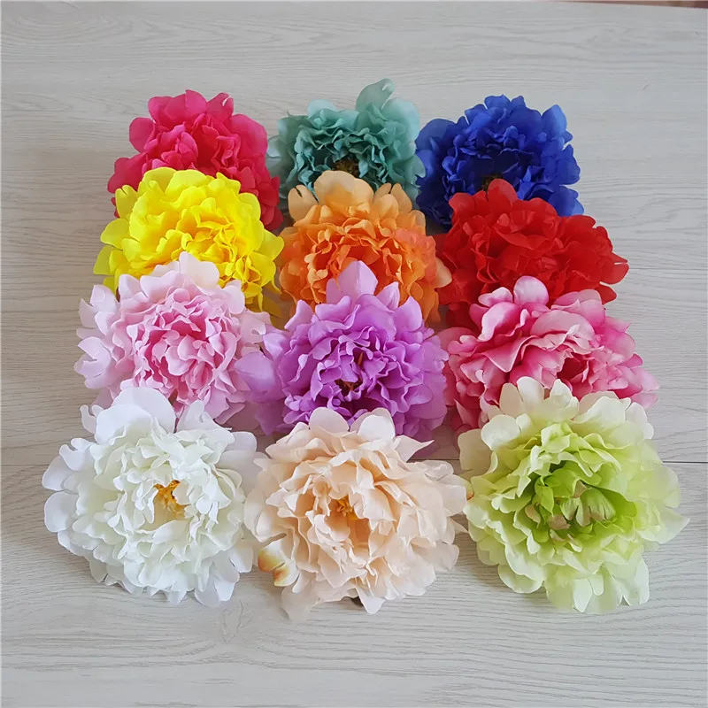

2PCS 12COLORS Artificial Silk Peony Flower Heads For DIY Wedding Wall Arch Background Party Decoration Supplies Home Decorations
