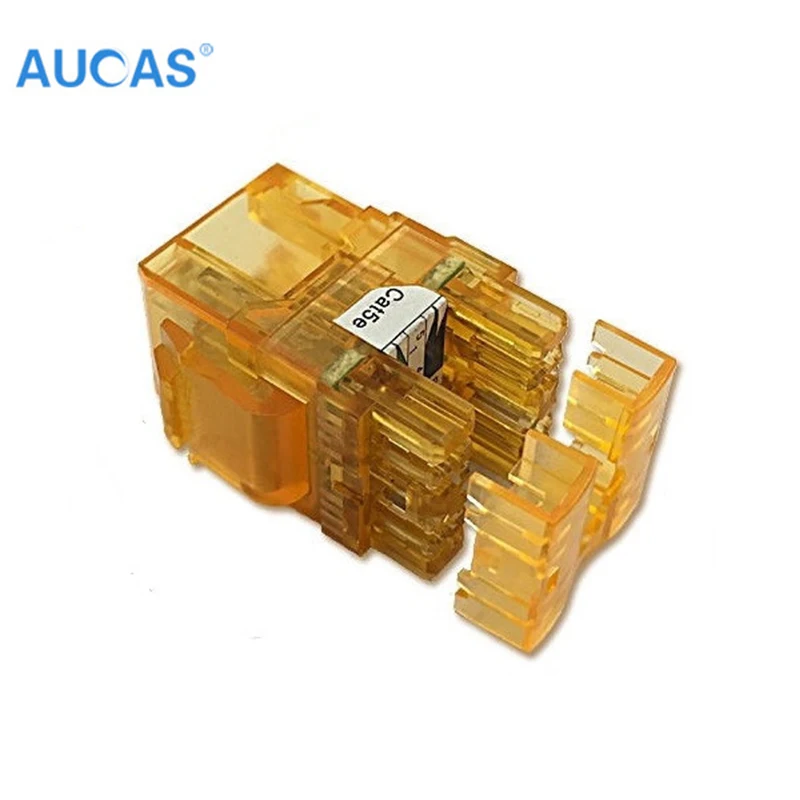 12 шт. AUCAS гигабитная красная CAT5E RJ45 Keystone Jack неэкранированная прозрачная модульная